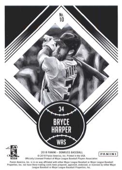 2018 Donruss #10 Bryce Harper Back