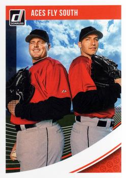 2018 Donruss #206 Aces Fly South (Roger Clemens / Andy Pettitte) Front