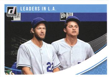 2018 Donruss #220 Leaders in L.A. (Clayton Kershaw / Corey Seager) Front