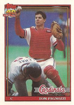 1991 Topps #308 Tom Pagnozzi Front