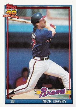 1991 Topps #418 Nick Esasky Front