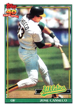 1991 Topps #700 Jose Canseco Front