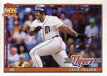 1991 Topps #720 Cecil Fielder Front
