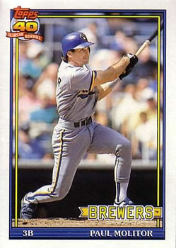 1991 Topps #95 Paul Molitor Front