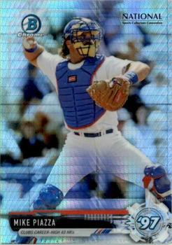 2017 Bowman Chrome - National Sports Collectors Convention Prism Refractors #BNR-MP Mike Piazza Front