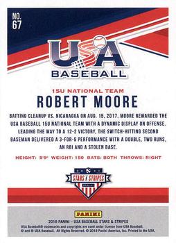 2018 Panini USA Baseball Stars & Stripes #67 Robert Moore Back