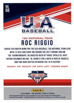 2018 Panini USA Baseball Stars & Stripes #68 Roc Riggio Back