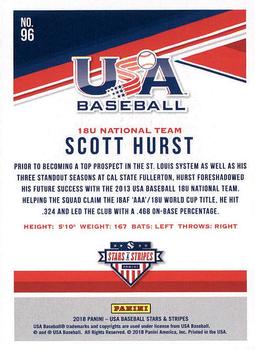2018 Panini USA Baseball Stars & Stripes #96 Scott Hurst Back
