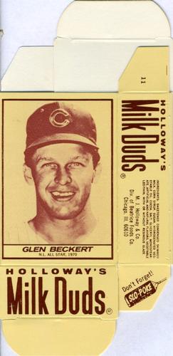 1971 Milk Duds - Boxes #NNO Glenn Beckert Front