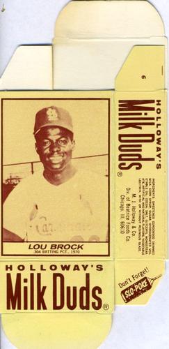 1971 Milk Duds - Boxes #NNO Lou Brock Front