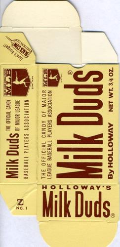 1971 Milk Duds - Boxes #NNO Danny Cater Back