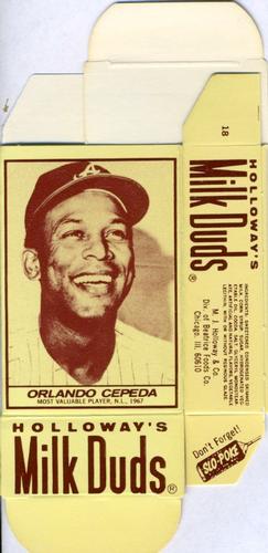 1971 Milk Duds - Boxes #NNO Orlando Cepeda Front
