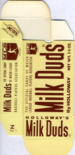 1971 Milk Duds - Boxes #NNO Fritz Peterson Back