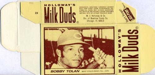 1971 Milk Duds - Boxes #NNO Bobby Tolan Front