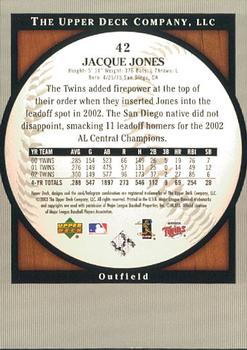 2003 Upper Deck Standing O! #42 Jacque Jones Back