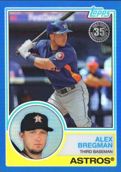 2018 Topps - 1983 Topps Baseball 35th Anniversary Chrome Silver Pack Blue Refractor #70 Alex Bregman Front