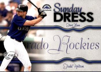 2004 Leaf - Sunday Dress #SD-7 Todd Helton Front