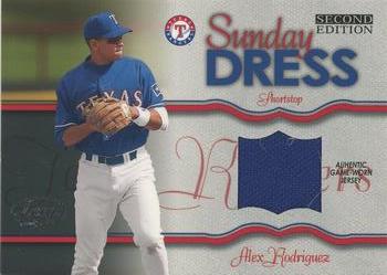 2004 Leaf - Sunday Dress Jerseys Second Edition #SD-9 Alex Rodriguez Front