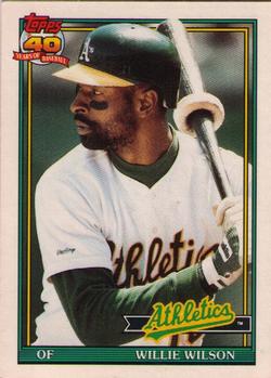 1991 Topps Traded #129T Willie Wilson Front