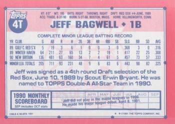 1991 Topps Traded #4T Jeff Bagwell Back