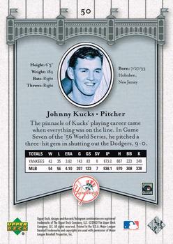 2003 Upper Deck Yankees Signature Series #50 Johnny Kucks Back