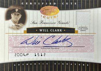 2004 Leaf Certified Cuts - Check Signature Material Red #CC-78 Will Clark Front
