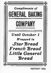 1992 1912 General Baking (D304) Reprint #NNO Billy Kelly Back