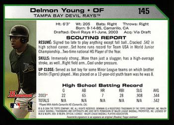 2004 Bowman #145 Delmon Young Back
