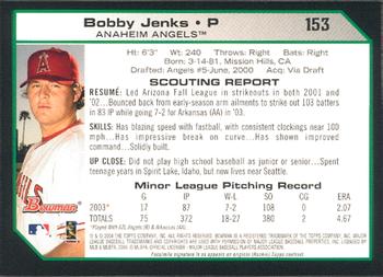 2004 Bowman #153 Bobby Jenks Back