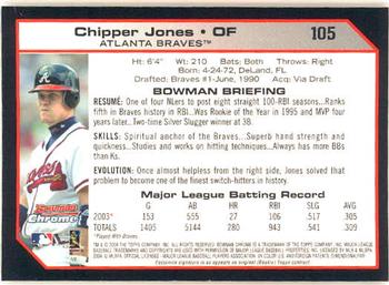2004 Bowman Chrome #105 Chipper Jones Back