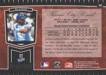 2004 Leaf Certified Cuts - Marble Red #232 Bo Jackson Back