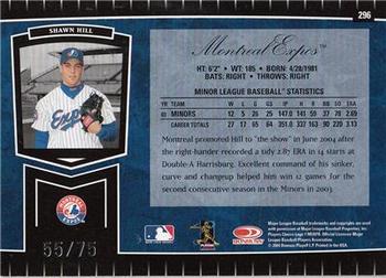 2004 Leaf Certified Cuts - Marble Signature Blue #296 Shawn Hill Back