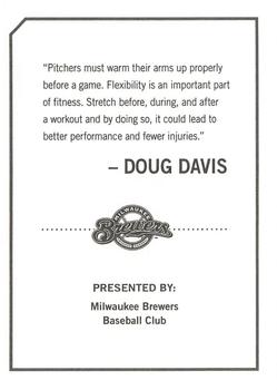 2010 Milwaukee Brewers Police #NNO Doug Davis Back