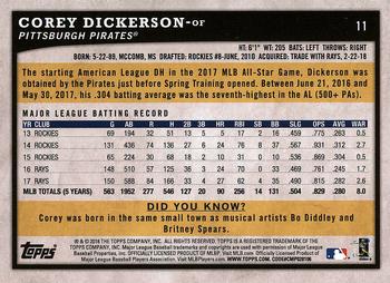 2018 Topps Big League #11 Corey Dickerson Back
