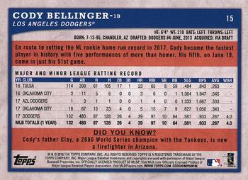 2018 Topps Big League #15 Cody Bellinger Back