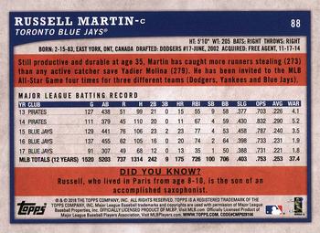 2018 Topps Big League #88 Russell Martin Back