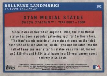 2018 Topps Big League #362 Stan Musial Statue Back