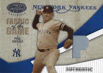 2004 Leaf Certified Materials - Fabric of the Game Position #FG-91 Phil Niekro Front
