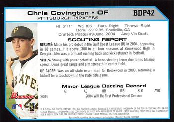 2004 Bowman Draft Picks & Prospects #BDP42 Chris Covington Back