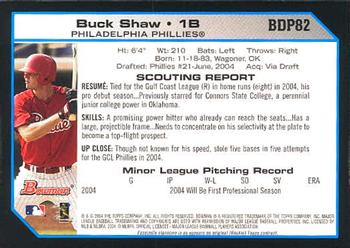 2004 Bowman Draft Picks & Prospects #BDP82 Buck Shaw Back