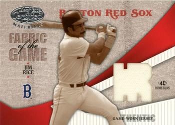 2004 Leaf Certified Materials - Fabric of the Game Stats #FG-58 Jim Rice Front