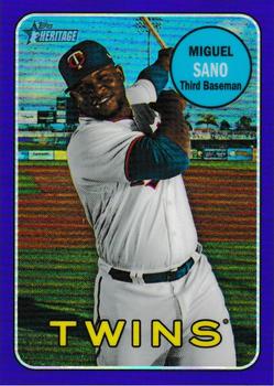 2018 Topps Heritage - Chrome Purple Refractor #THC-30 Miguel Sano Front