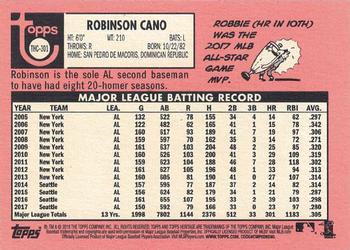2018 Topps Heritage - Chrome Purple Refractor #THC-301 Robinson Cano Back