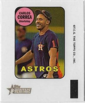 2018 Topps Heritage - 1969 Topps Decals #1 Carlos Correa Front