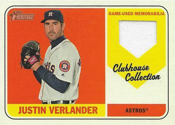 2018 Topps Heritage - Clubhouse Collection Relics #CCR-JV Justin Verlander Front