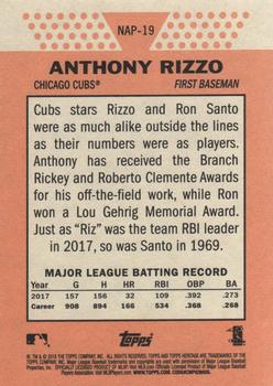 2018 Topps Heritage - New Age Performers #NAP-19 Anthony Rizzo Back