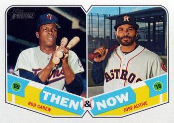 2018 Topps Heritage - Then and Now #TN-9 Rod Carew / Jose Altuve Front