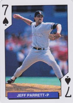 1993 Bicycle Colorado Rockies Playing Cards #7♠ Jeff Parrett Front
