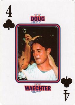 2008 NY State Lottery Hudson Valley Renegades Playing Cards #4♣ Doug Waechter Front