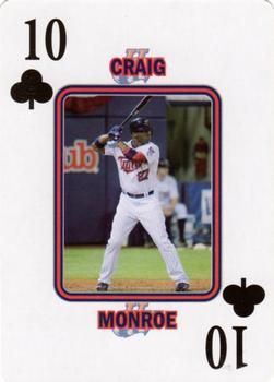 2008 NY State Lottery Hudson Valley Renegades Playing Cards #10♣ Craig Monroe Front